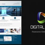 Desenvolvimento do logotipo, site e materiais impressos Digital Tecnologia